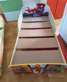Letto spiderman con matererasso