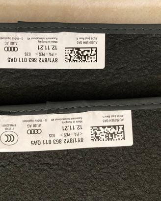 Tappetini Audi A3 originali