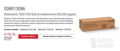 XEROX RULLO TRASFERIMENTO 008R13086 NUOVO