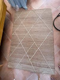 Tappeto in juta intrecciata 180 × 120 cm