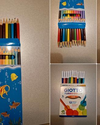 3 confezioni Colori scuola matite - pennarelli