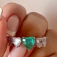 Anello cuore orecchini cuore