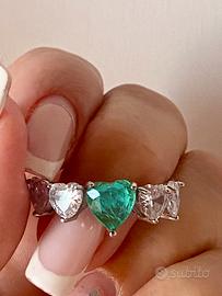 Anello cuore orecchini cuore