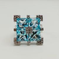 Anello Quarter Salvini Acquamarina