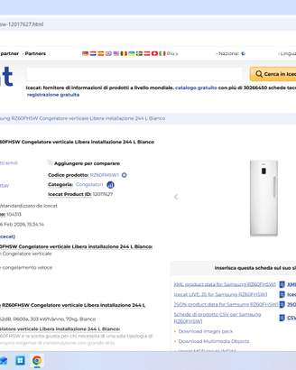 Frezer  samsung  244L