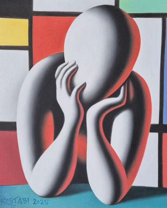 quadro mark kostabi 