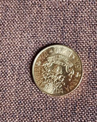 moneta 200 Lire Italiane commemorativa  1994