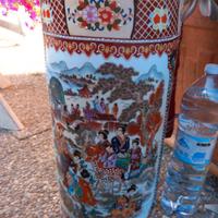 Vaso porta ombrelli Vintage cinese  dipinto a mano