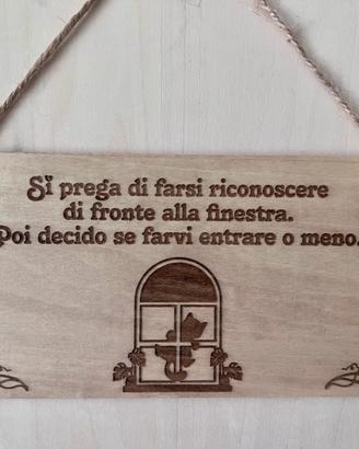 Targhetta fuori porta