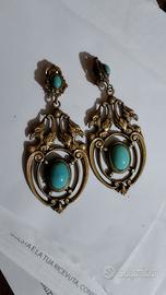 orecchini pendenti vintage a clips 