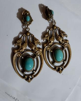 orecchini pendenti vintage a clips 