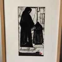 Litografia di Franco Angeli