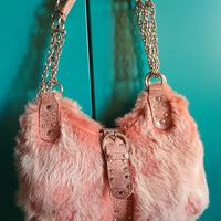 Borsa rosa pelliccia 