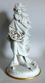 Statua porcellana fanciulla Capodimonte