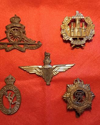 Cap Badge distintivi per cappello inglesi WW2