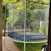 Trampolino Elastico 300 con rete di protezione