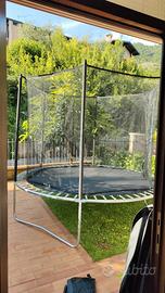 Trampolino Elastico 300 con rete di protezione