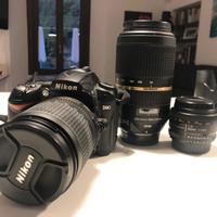 Nikon D90 con 18-105 VR, 70-300 , 50 fisso e grip