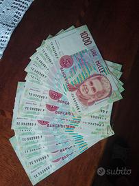 banconote mille lire Montessori fds
