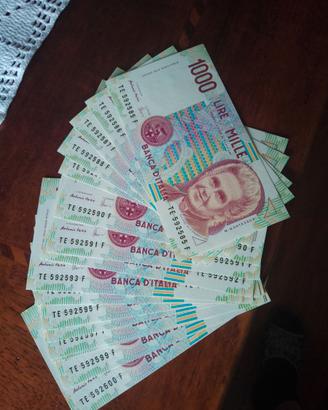 banconote mille lire Montessori fds