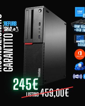 PC Intel i5 500 GB 16+16GB Ram Windows 11 e Office
