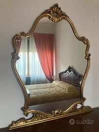 Specchio – Specchiera vintage in legno dorato