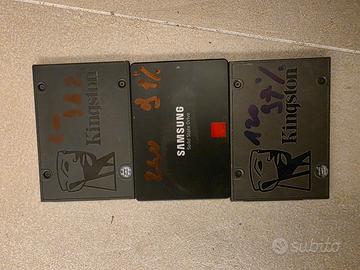 Lotto 3 SSD SATA 2.5 Kingston, Samsung
