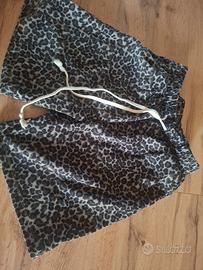 pantaloncini panterati grigi taglia S
