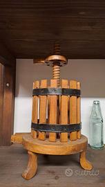 Miniatura Torchio in Legno Arredo Rustico