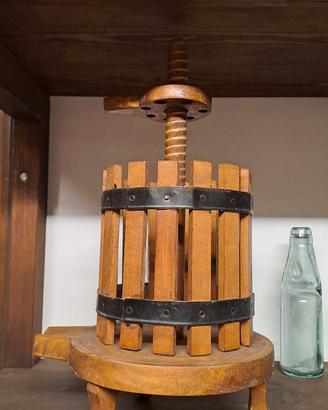 Miniatura Torchio in Legno Arredo Rustico