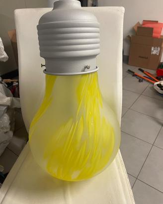 Lampadario camera in vetro a forma di lampadina
