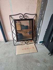 specchio in ferro battuto 