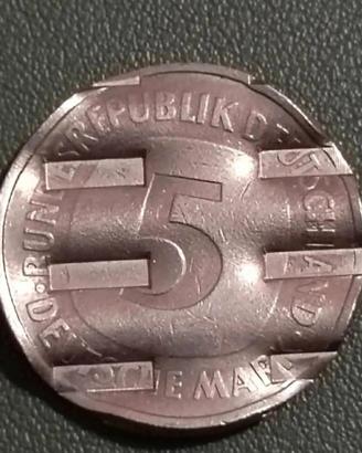 moneta 5 Marchi annullata - Germania 