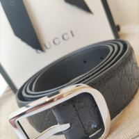 Gucci cintura pelle nera