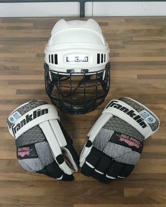 Casco e guanti Hockey ghiaccio - inline