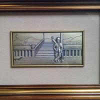 Quadro scultura argento Alliani vintage anni '70