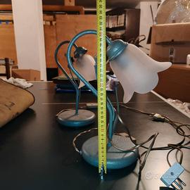 Coppia Abat-jour Liberty Vetro Satinato