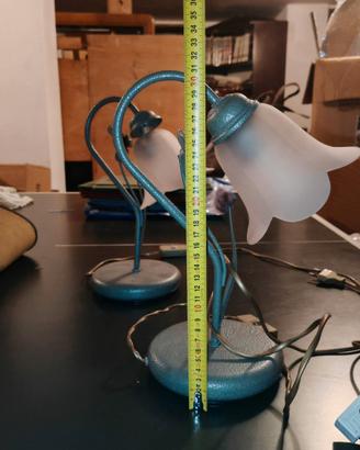 Coppia Abat-jour Liberty Vetro Satinato