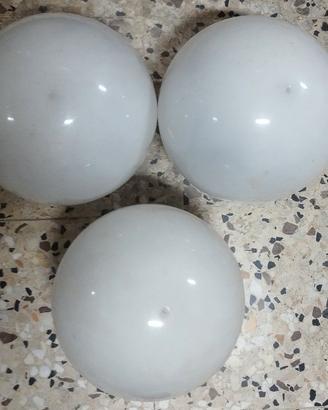 N° 3 plafoniere bianche rotonde con portalampada
