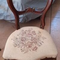 QUATTRO SEDIE LOMBARDE DELLA META' DELL' 800