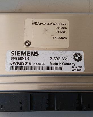 Centralina motore BMW X3, 530, z4 3.0i