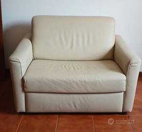 RIBASSO Poltrona letto in vera pelle