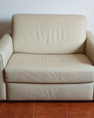 RIBASSO Poltrona letto in vera pelle