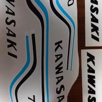 scritte adesive moto Kawasaki 750 mach 4 anni 70