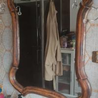 specchio fine  800 cornice argentata con rilievi 