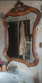 specchio fine  800 cornice argentata con rilievi 