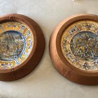 Coppia di piatti da parata Gualdo Tadino