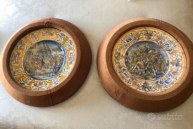 Coppia di piatti da parata Gualdo Tadino