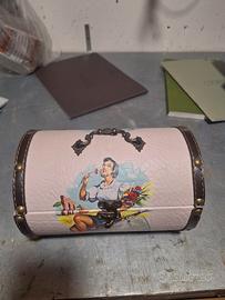 Bauletto portagioie vintage rosa