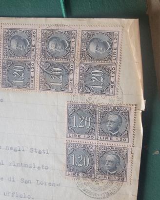 Francobolli , Marche da bollo, lira di carta